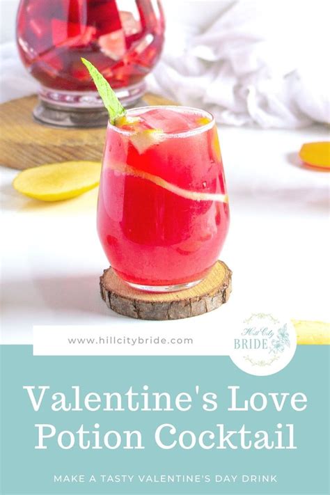 Love Potion Cocktail Recipe for Valentine's Day.